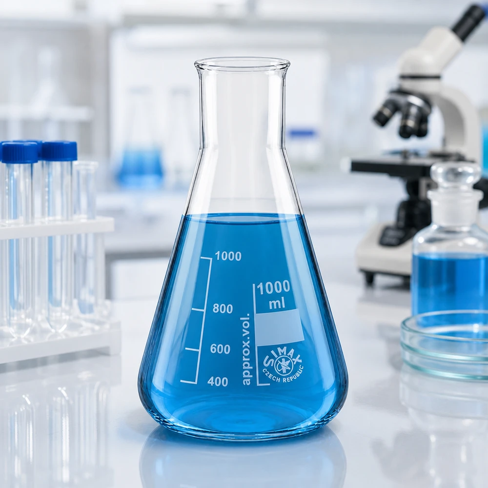 Kolba Erlenmeyera z szeroką szyjką 1000 ml