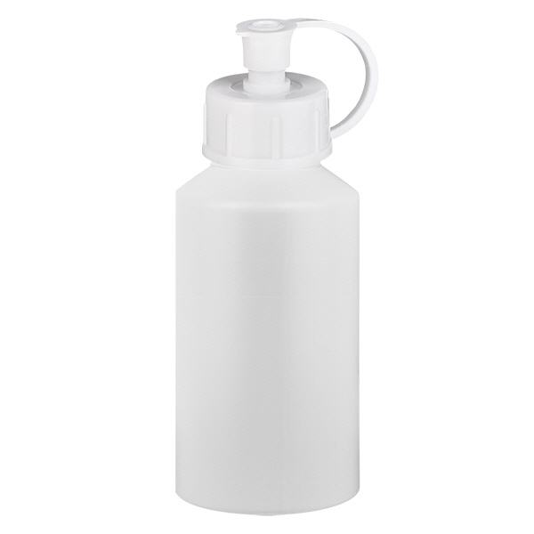 Butelka apteczna HDPE 50 ml z zakrętką, z rozpylaczem