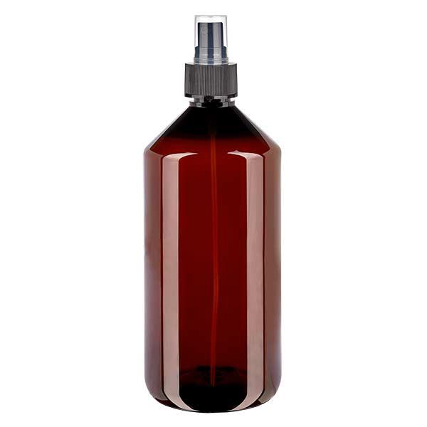 Butelka PET 1000ml z atomizerem czarna Butelka PET 1000ml z atomizerem czarna