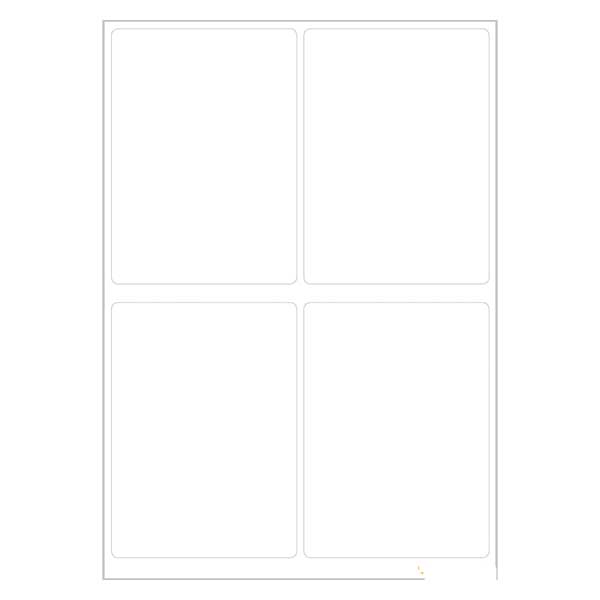 Etykiety uniwersalne bia&#322;e (24 naklejki) 40x55mm | 6 arkuszy = 24 naklejki papierowe