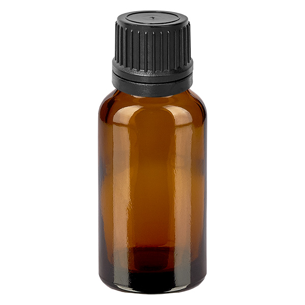 20 ml butelka z kroplomierzem 1 mm czarna OV BrownLine UT18/20