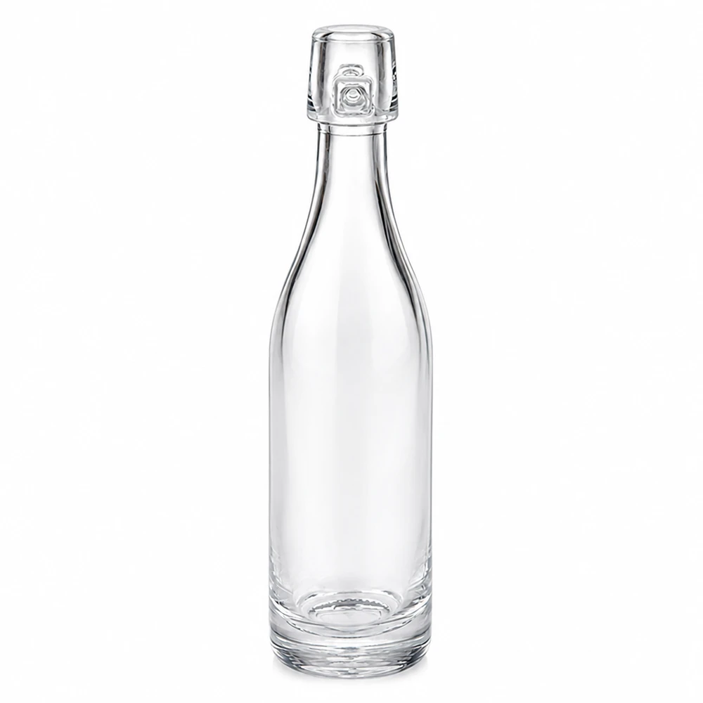 Szklana butelka o pojemności 50 ml bez zamknięcia typu UNiTWIST Elegante 50ml Glasflasche mit Bügelverschluss - transparent und vielseitig für Küche, Bar und Haushalt