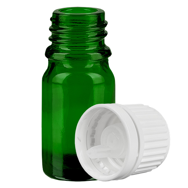 Butelka z kroplomierzem 5 ml 0,7 mm biała OV GreenLine UT18/5