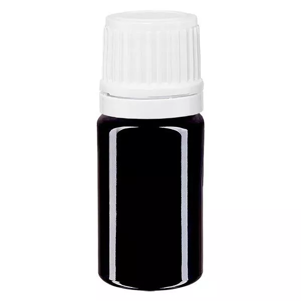 Butelka apteczna viol. 5ml zakrętka biała OV