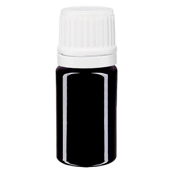 Butelka apteczna viol. 5ml zakrętka biała OV Butelka apteczna viol. 5ml zakrętka biała OV