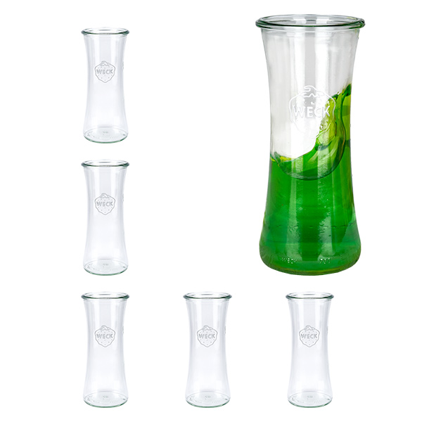 Zestaw 6 słoików Weck 700 ml, okrągłe słoiki na delikatesy Zestaw 6 słoików Weck 700 ml, okrągłe słoiki na delikatesy