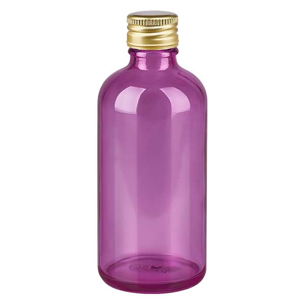 Butelka 100ml 11mm zakr&#281;tka aluminiowa standard z&#322;ota PurpleLine. UT18/100