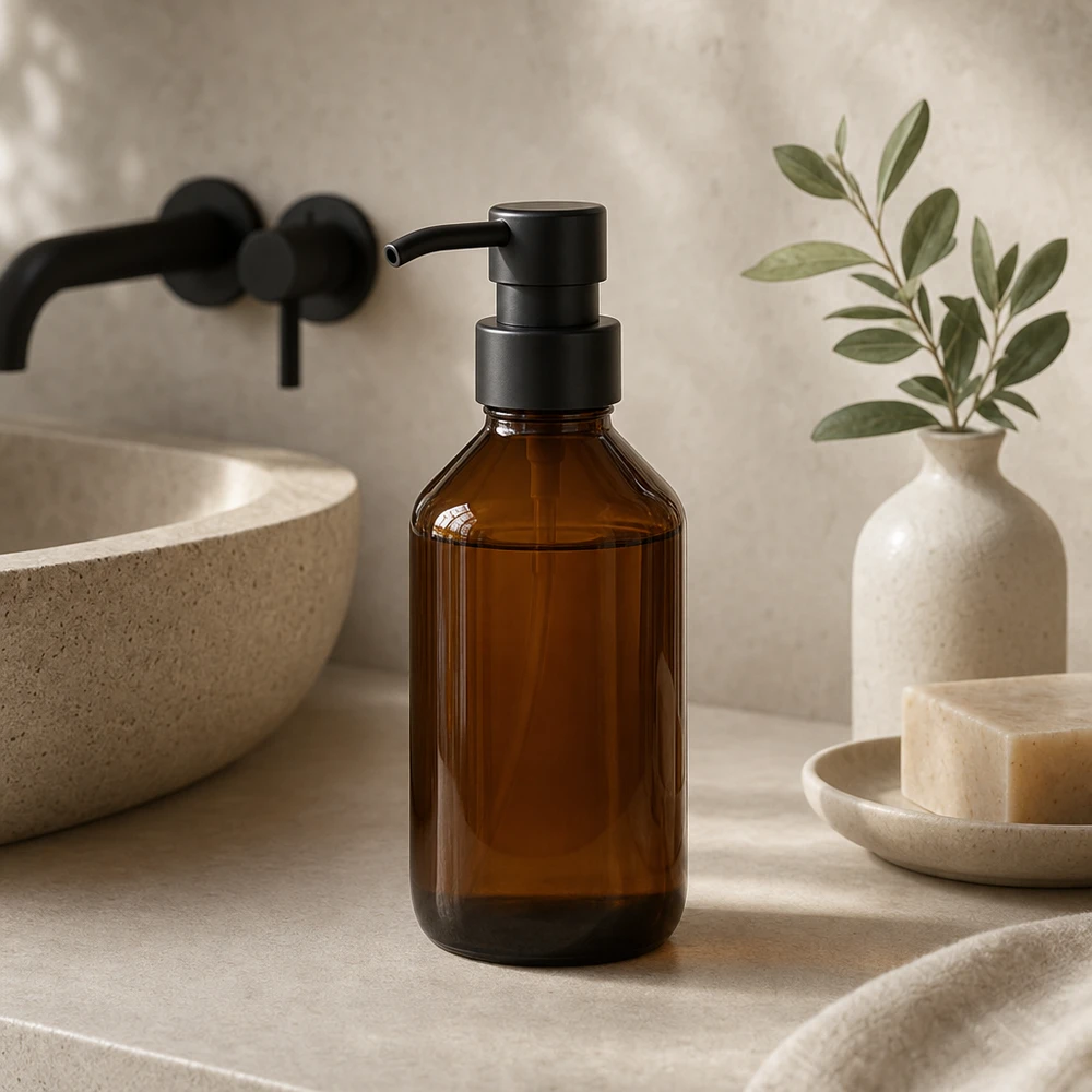 Butelka na leki 100ml brązowa, bez zakrętki PP28 ApoGlas. Farmaceutyczna jakość produkcji UE. Gwint 28 mm. (syrop, butelka z lekkiego szkła) Mała 100 ml butelka z bursztynowego szkła bez zakrętki, idealna do leków homeopatycznych z gwintem PP28