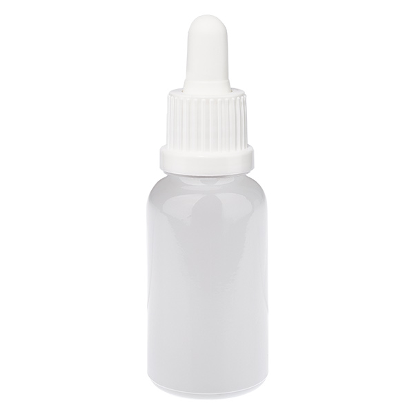 Butelka z pipetą 20 ml, biała, zamknięcie zabezpieczające WhiteLine UT18/20 Butelka z pipetą 20 ml, biała, zamknięcie zabezpieczające WhiteLine UT18/20