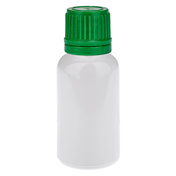 Butelka 20 ml z zielonym zakrętką 11 mm Zakrętka zabezpieczająca WhiteLine UT18/20 Butelka 20 ml z zielonym zakrętką 11 mm Zakrętka zabezpieczająca WhiteLine UT18/20
