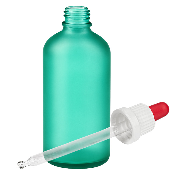 100 ml butelka z pipetą, biała/czerwona OV GreenLine UT18/100 100 ml butelka z pipetą, biała/czerwona OV GreenLine UT18/100