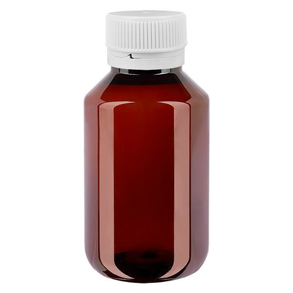 Butelka PET 50 ml z białym karbowanym OV Butelka PET 50 ml z białym karbowanym OV