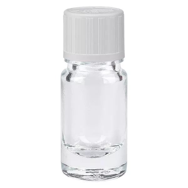 Butelka apteczna przezroczysta 5ml z kroplomierzem biała KiSi St Butelka apteczna przezroczysta 5ml z kroplomierzem biała KiSi St