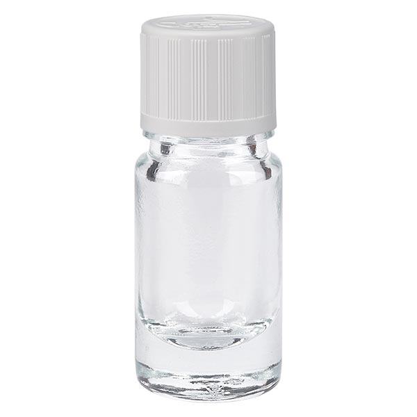 Butelka apteczna przezroczysta 5ml z kroplomierzem biała KiSi St Butelka apteczna przezroczysta 5ml z kroplomierzem biała KiSi St