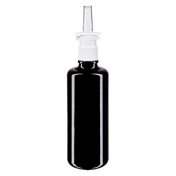 Butelka apteczna viol. 100ml atomizer do nosa biały St Butelka apteczna viol. 100ml atomizer do nosa biały St