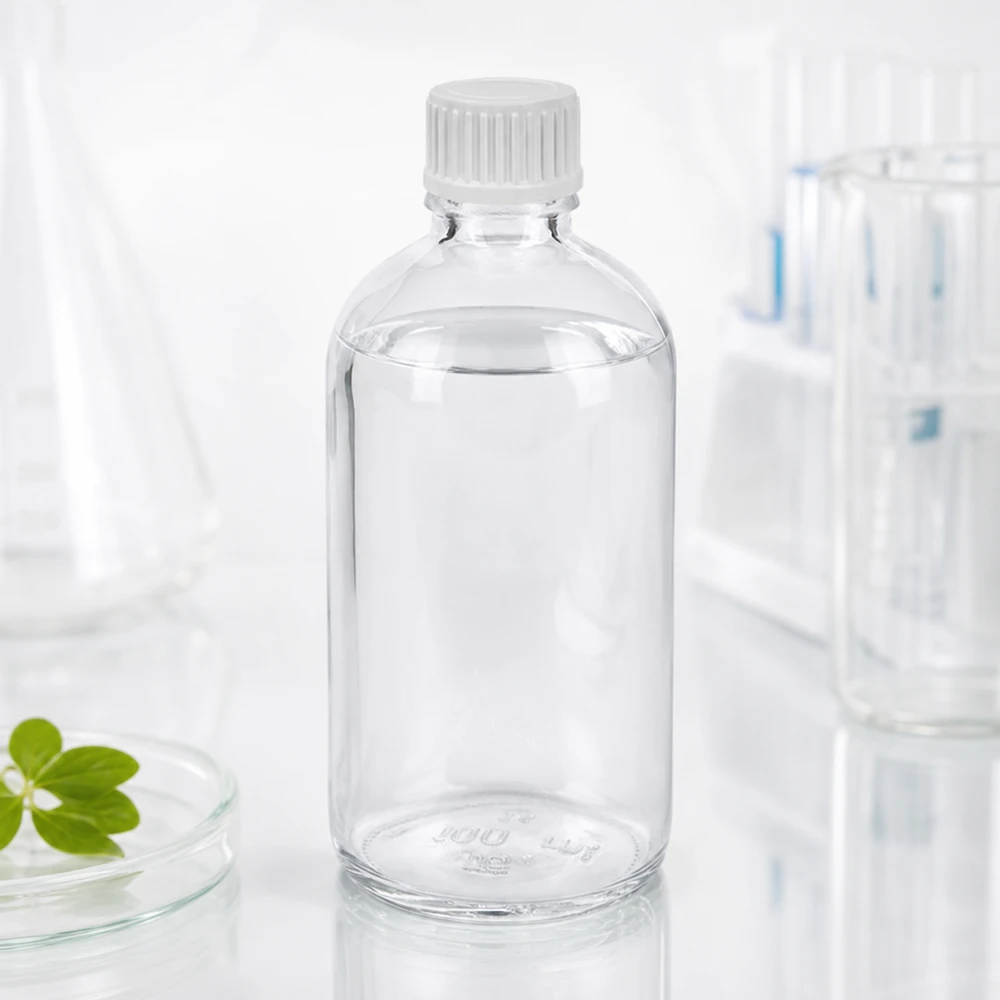 Butelka z kroplomierzem 100 ml 0,9 mm biały STD ClearLine UT18/100 Butelka z zakraplaczem ClearLine UT18 o pojemności 100 ml z otworem 0,9 mm w sterylnym środowisku laboratoryjnym wraz z szalką Petriego