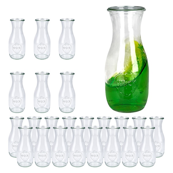 Zestaw 24 słoików Weck 530 ml, butelki na sok