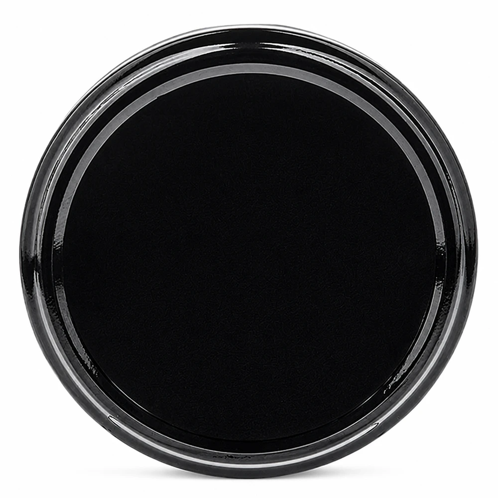 Pokrywka BasicSeal 66 mm, czarna (TO66) UNiTWIST 66 mm TO66, czarna nakrętka śrubowa BasicSeal UNiTWIST, okrągła, błyszcząca