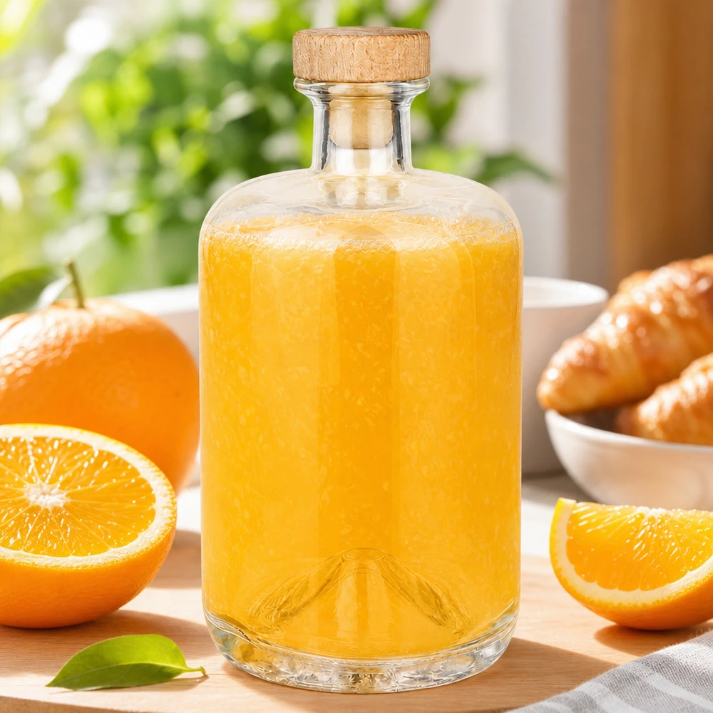 Butelka apteczna 700 ml Sofia z drewnianym korkiem UNiTWIST®