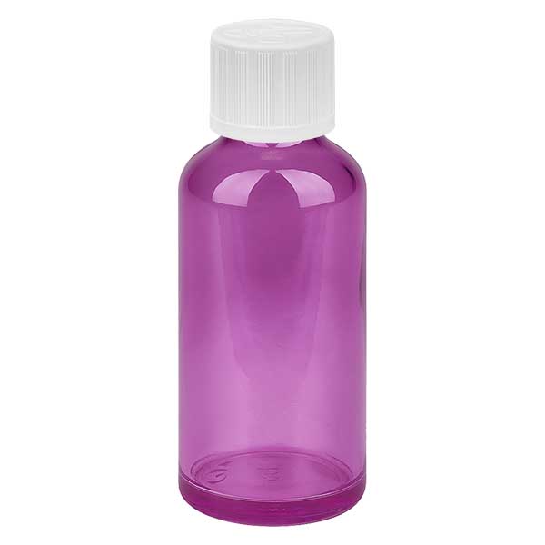Butelka 50 ml z zakr&#281;tk&#261; 11 mm, bia&#322;a, standardowa, zabezpieczona przed dzie&#263;mi PurpleLine UT18/50