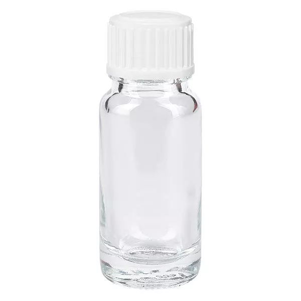 Butelka apteczna przezroczysta 10ml zakraplacz biały 0,8mm szt. Butelka apteczna przezroczysta 10ml zakraplacz biały 0,8mm szt.