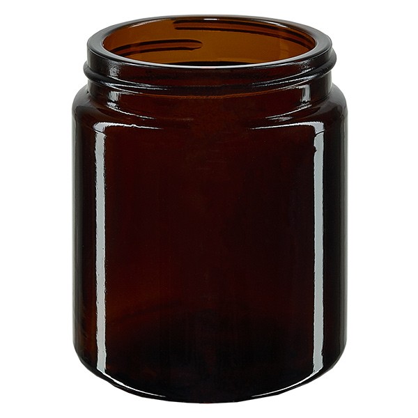 Słoik na maść (szklany) 100 ml brązowy, bez pokrywki, gwint 53 mm/R3 Słoik na maść (szklany) 100 ml brązowy, bez pokrywki, gwint 53 mm/R3