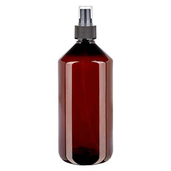 Butelka PET 1000ml z atomizerem czarna Butelka PET 1000ml z atomizerem czarna