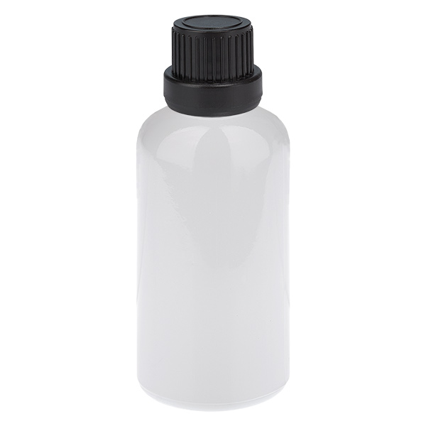 Butelka 50 ml, zakrętka 11 mm, czarna, zabezpieczenie przed otwarciem przez dzieci WhiteLine UT18/50 Butelka 50 ml, zakrętka 11 mm, czarna, zabezpieczenie przed otwarciem przez dzieci WhiteLine UT18/50