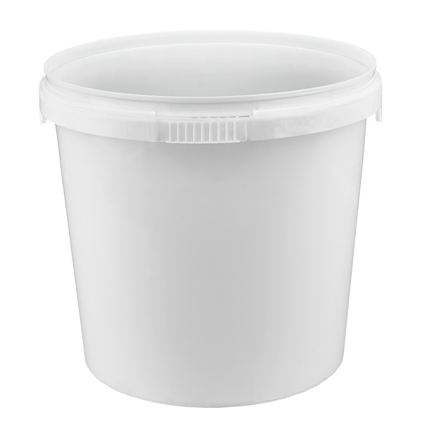 Bia&#322;e wiadro o pojemno&#347;ci 1 litra bez pokrywy