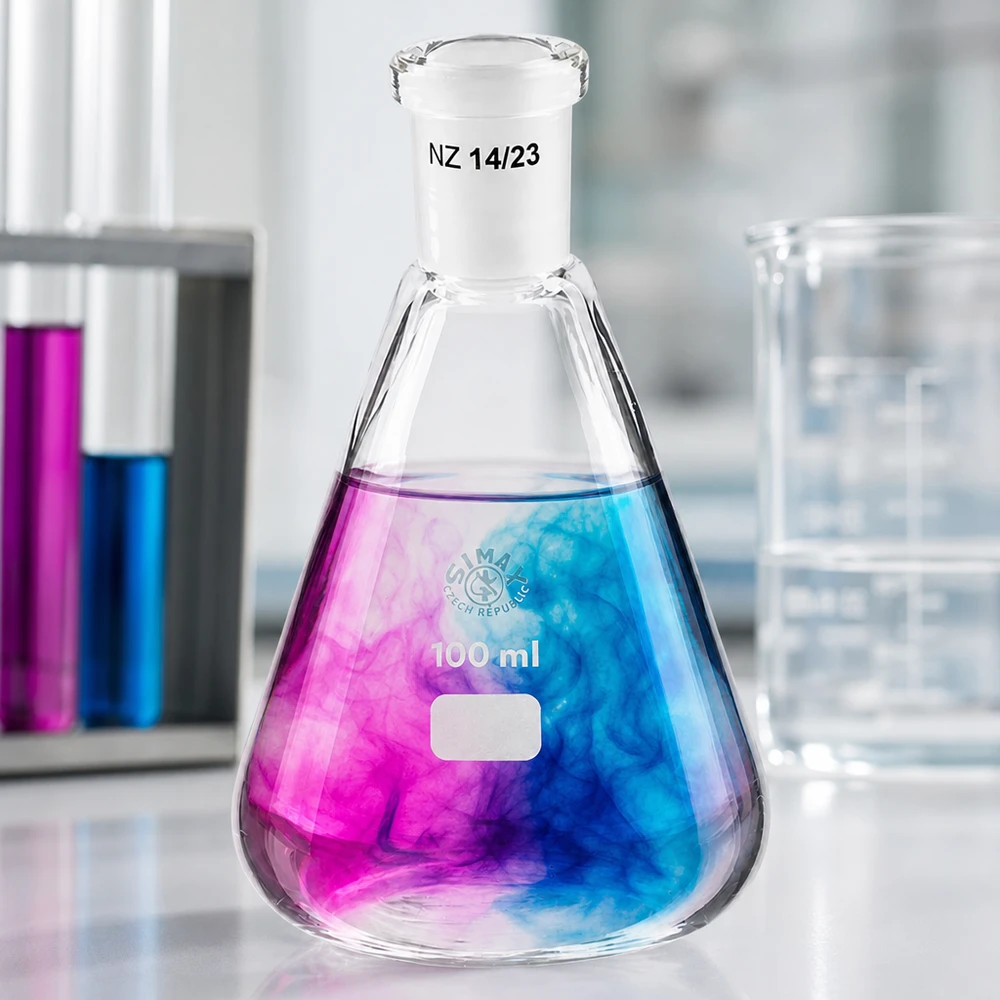 Kolba Erlenmeyera 100 ml ze standardowym szlifowanym złączem (14/23) Kolba Erlenmeyera 100 ml ze standardowym szlifowanym złączem (14/23)