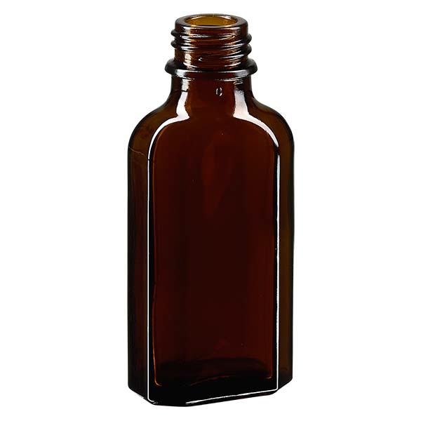 Butelka Meplat 50 ml brązowa DIN22 50 ml butelka Meplat brązowa DIN22 gwint szklana butelka kwadratowa dla medycyny kosmetyki aromaterapia pusta