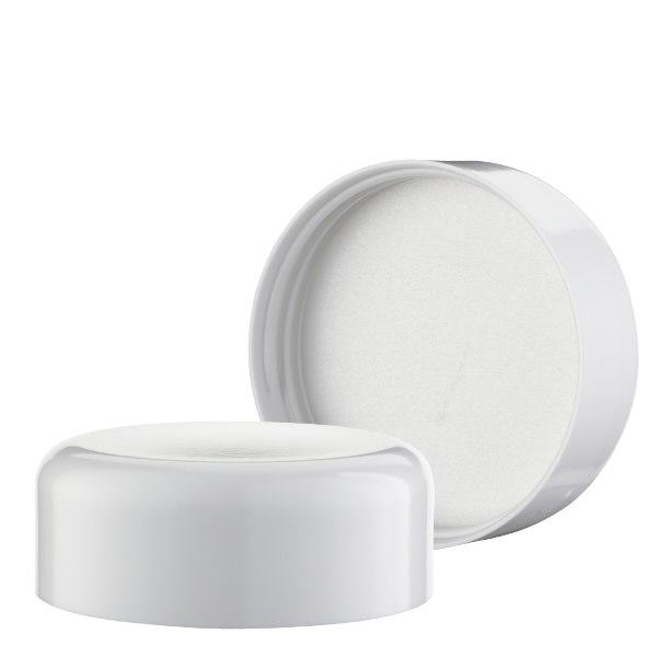 Zakrętka biała wykonana z tworzywa termoutwardzalnego, gwint 52 mm ApoGlas. Farmaceutyczna jakość produkcji UE. Do szklanego słoika 50 ml (nr art. 104800). Zakrętka biała wykonana z tworzywa termoutwardzalnego, gwint 52 mm ApoGlas. Farmaceutyczna jakość produkcji UE. Do szklanego słoika 50 ml (nr art. 104800).