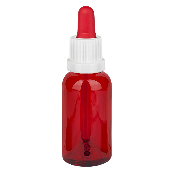 Butelka z pipetą 30 ml biała/czerwona OV RedLine UT18/30 Butelka z pipetą 30 ml biała/czerwona OV RedLine UT18/30