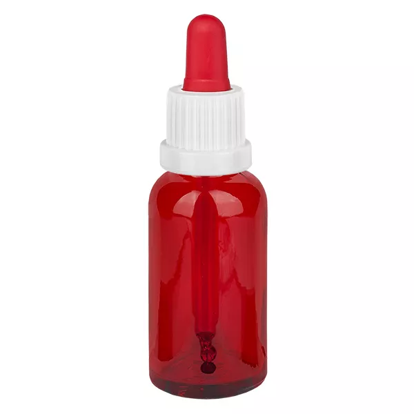 Butelka z pipetą 30 ml biała/czerwona OV RedLine UT18/30 Butelka z pipetą 30 ml biała/czerwona OV RedLine UT18/30