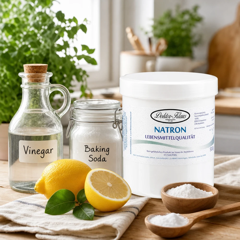500 g sody oczyszczonej Doctor Klaus Natron Doctor Klaus 500g z octem cytrynowym i sodą oczyszczoną do naturalnego czyszczenia domu