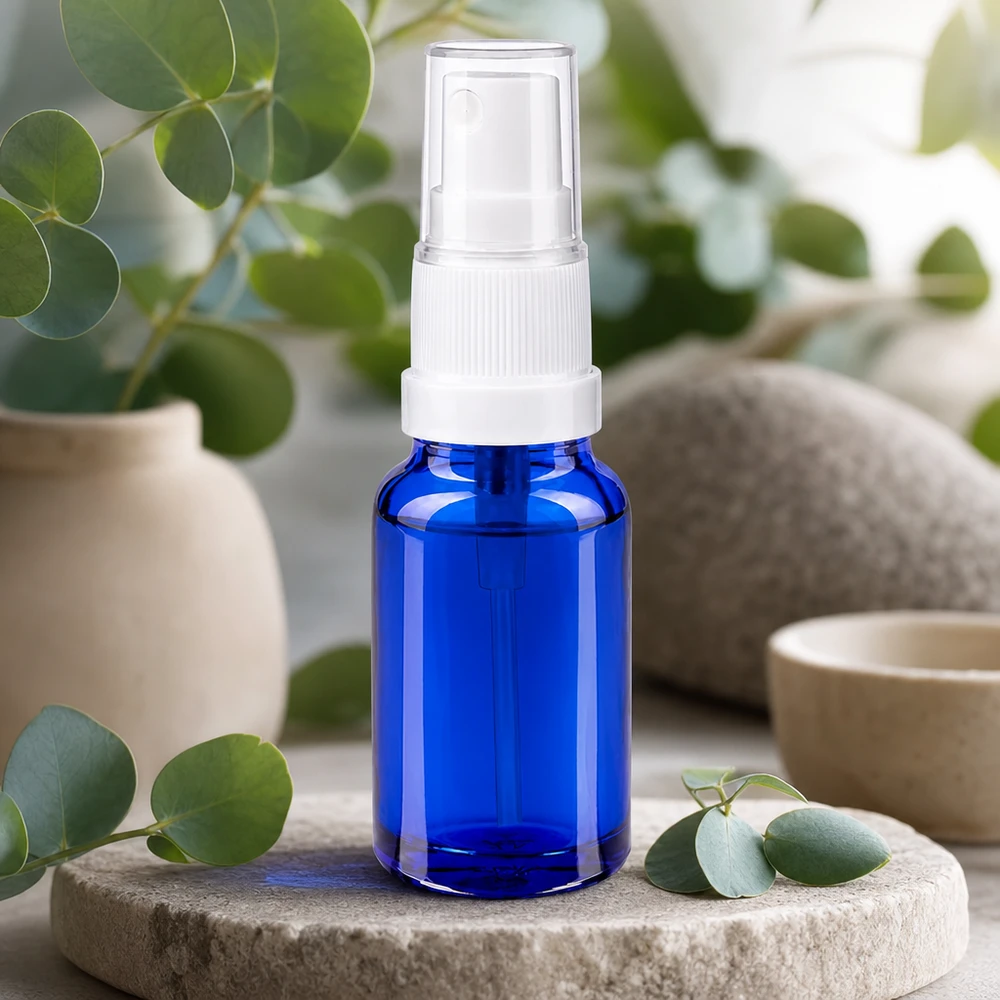 Butelka ze spryskiwaczem 10 ml biała/przezroczysta STD BlueLine UT18/10 Wysokiej jakości butelka z rozpylaczem BlueLine 10 ml z przezroczystą głowicą rozpylającą do precyzyjnego dozowania