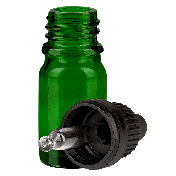Butelka do leków płynnych 5 ml, czarna OV GreenLine UT18/5
