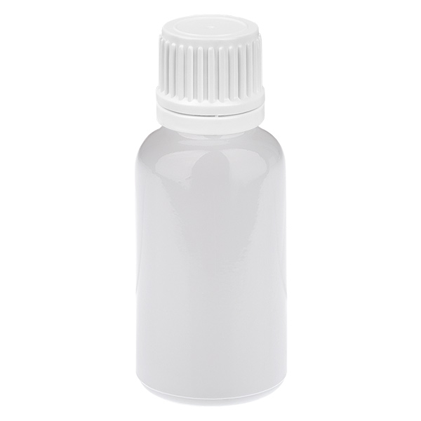 Butelka 20 ml, zakrętka 11 mm, biała, zabezpieczenie przed otwarciem przez dzieci WhiteLine UT18/20 Butelka 20 ml, zakrętka 11 mm, biała, zabezpieczenie przed otwarciem przez dzieci WhiteLine UT18/20
