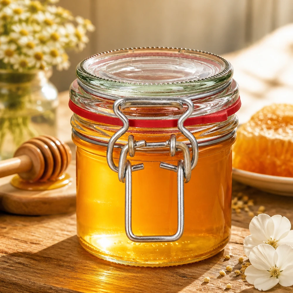 Słoik do przechowywania o pojemności 135 ml, typ G, z zamknięciem na zatrzask UN.. Słoik do przechowywania o pojemności 135 ml, typ G, z zamknięciem na zatrzask UN..