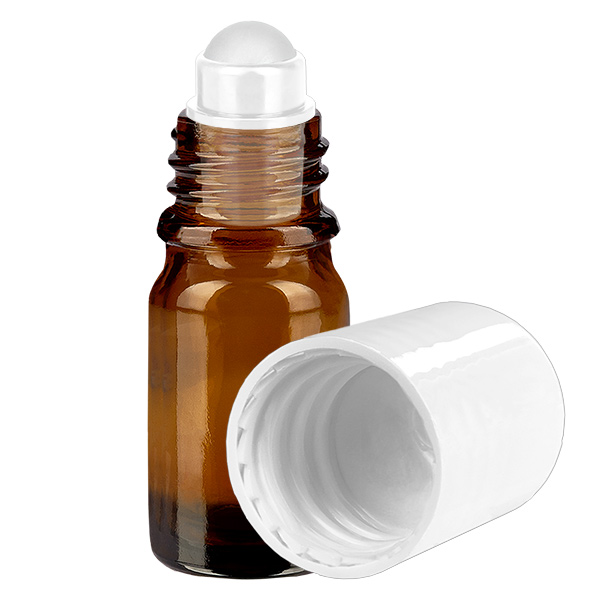 Butelka roll-on 5 ml bia&#322;a STD BrownLine UT18/5