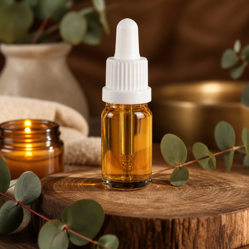 Butelka do leków płynnych 5 ml biała OV BrownLine UT18/5 Butelka z pipetą BrownLine 5 ml z gwintem UT18/5 - idealna do kosmetyków i aromaterapii
