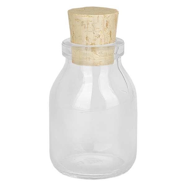 Okr&#261;g&#322;y przezroczysty 50 ml, otw&#243;r 22 mm, z korkiem 22/26