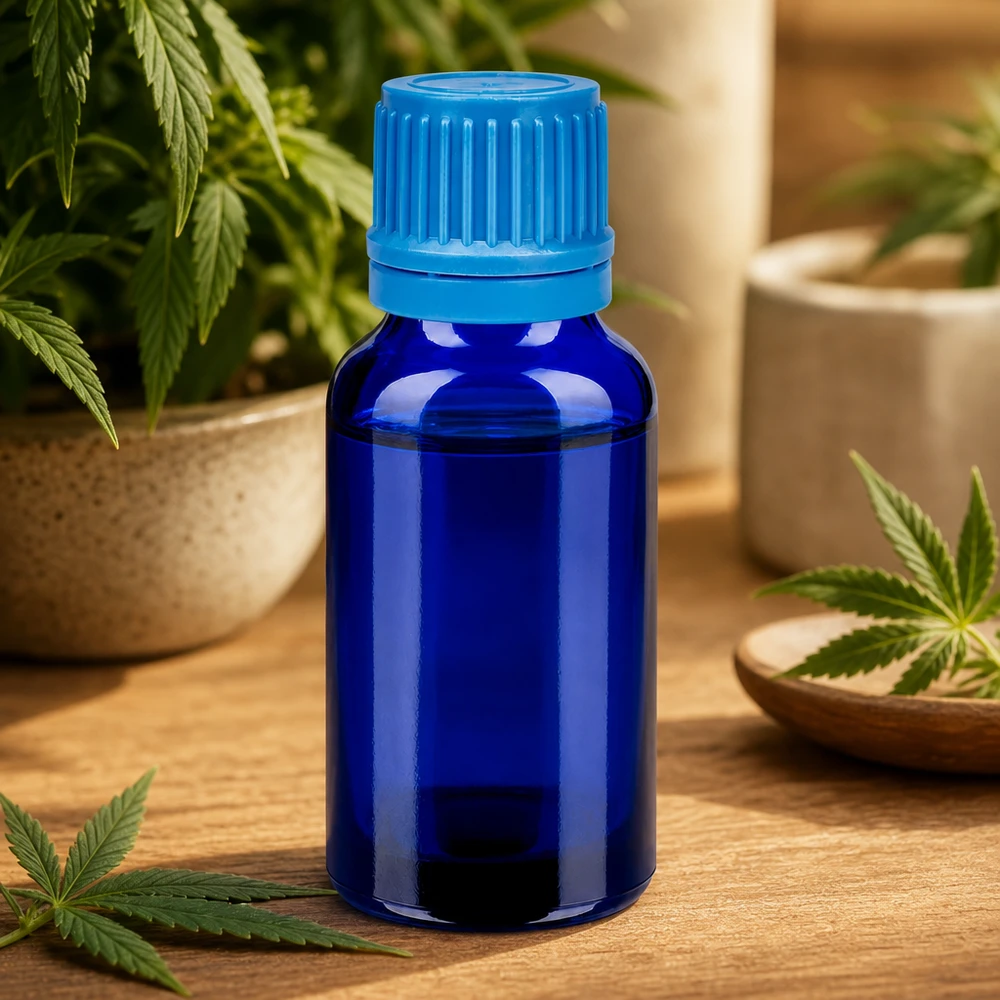 Butelka 20 ml 11 mm SV niebieski OV BlueLine UT18/20 20 ml szklana butelka BlueLine z ochroną UV dzięki ciemnoniebieskiemu szkłu dla substancji wrażliwych na światło