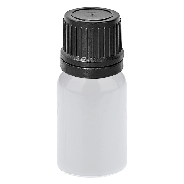 Butelka z zakraplaczem 5 ml, 1 mm, czarna, zamknięcie zabezpieczające przed otwarciem przez osoby nieuprawnione WhiteLine UT18/5 Butelka z zakraplaczem 5 ml, 1 mm, czarna, zamknięcie zabezpieczające przed otwarciem przez osoby nieuprawnione WhiteLine UT18/5