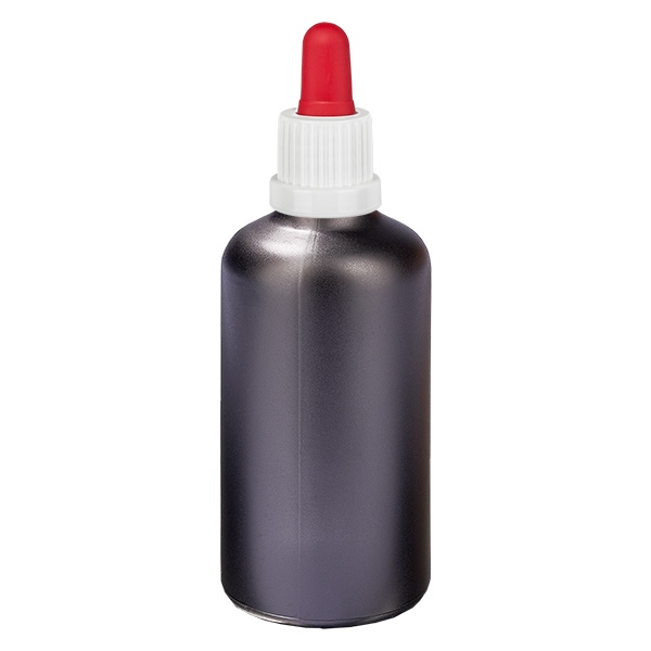 Butelka z pipetą 100 ml biała/czerwona OV BlackLine UT18/100 Butelka z pipetą 100 ml biała/czerwona OV BlackLine UT18/100