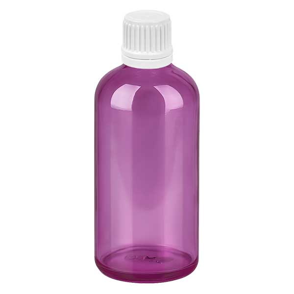 Butelka z zakraplaczem 100 ml 0,7 mm bia&#322;a Oryginalna zakr&#281;tka PurpleLine UT18/100