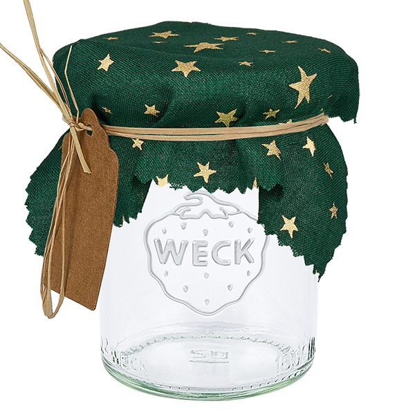 Tkanina serwetka gwiazdki zielony kwadrat 120x120mm