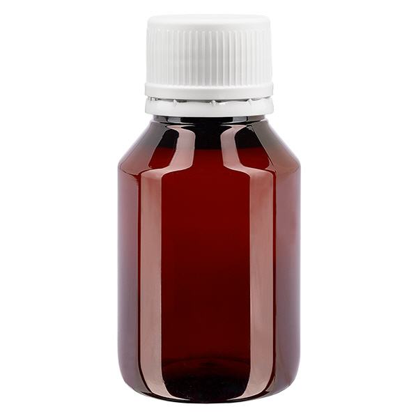 Butelka PET 50 ml z białymi drobnymi rowkami OV Butelka PET 50 ml z białymi drobnymi rowkami OV