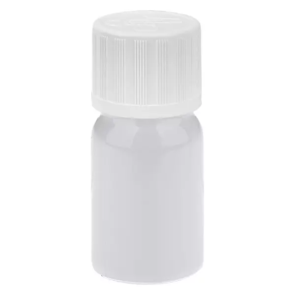 Butelka z zakraplaczem 5 ml, 1,2 mm, białe zamknięcie standardowe z zabezpieczeniem przed dostępem dzieci WhiteLine UT18/5 Butelka z zakraplaczem 5 ml, 1,2 mm, białe zamknięcie standardowe z zabezpieczeniem przed dostępem dzieci WhiteLine UT18/5