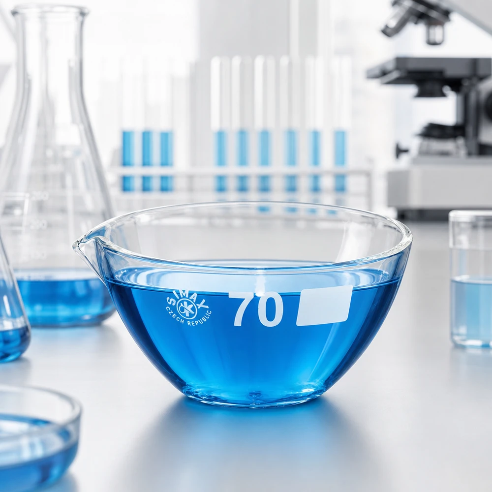 Żaroodporne naczynie do odparowywania o pojemności 60 ml z borokrzemianową wylewką do eksperymentów i analiz chemicznych